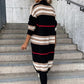 Long Sleeve Striped Cardigan