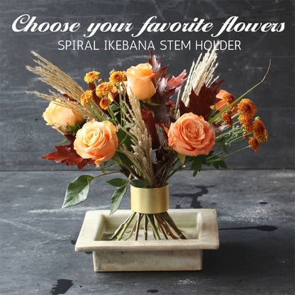 💐Support de tige d'Ikebana en spirale