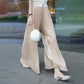 Glazed Ice Silk Floor-Length Wide-Leg Culottes