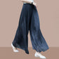 Glazed Ice Silk Floor-Length Wide-Leg Culottes